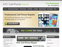 Tablet Screenshot of nyccellphonerepair.net